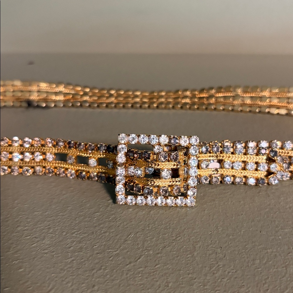 Gold and Rhinestone Belt - Picture 3 of 7